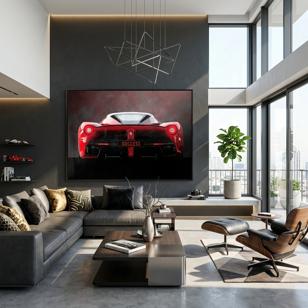 FERRARI SUCCESS BACKSIDE Canvas Wall Art