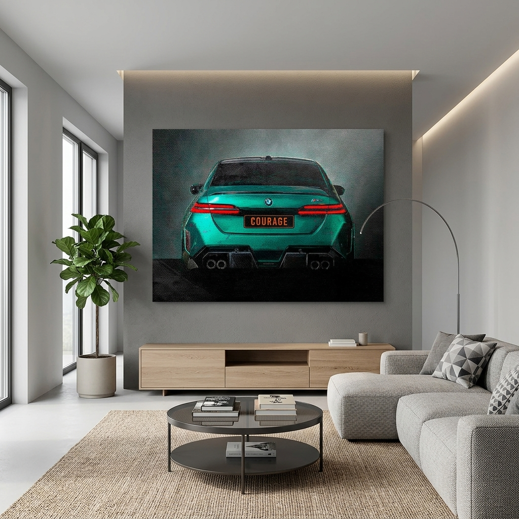 BMW M5 BACKSIDE Canvas Wall Art