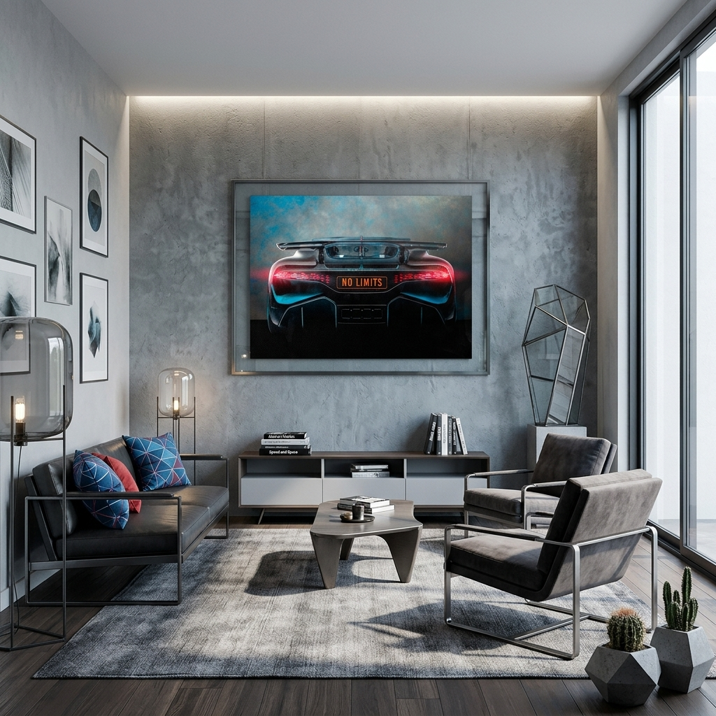 BUGATTI NO LIMITS BACKSIDE Canvas Wall Art