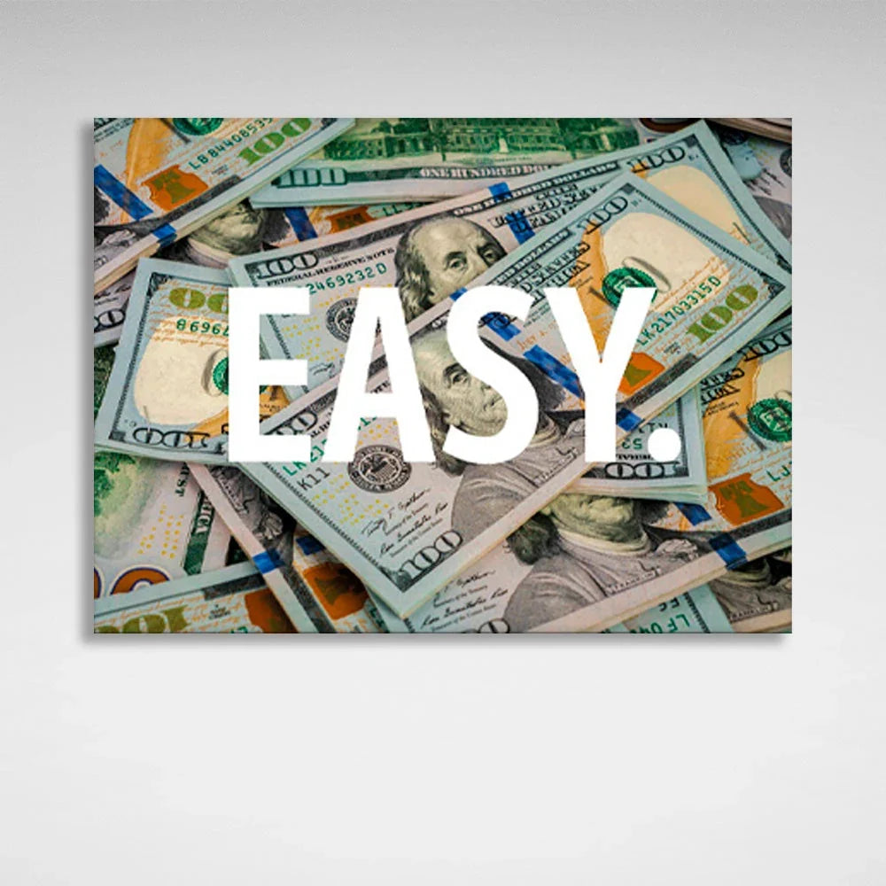 EASY. Inspirational Canvas Wall Art Print