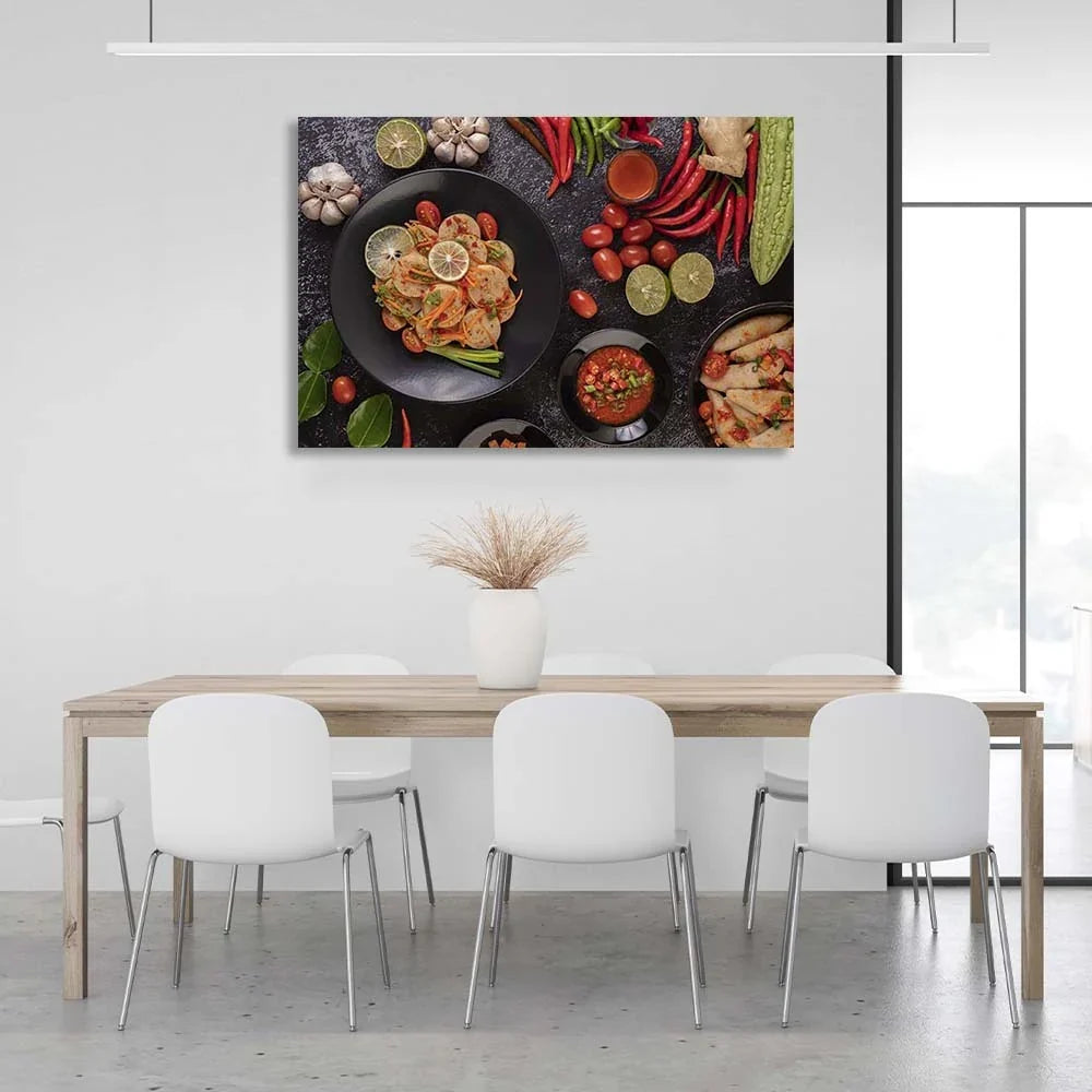 Canvas Wall Art Print For Kitchen Pork in Vietnamese tradition