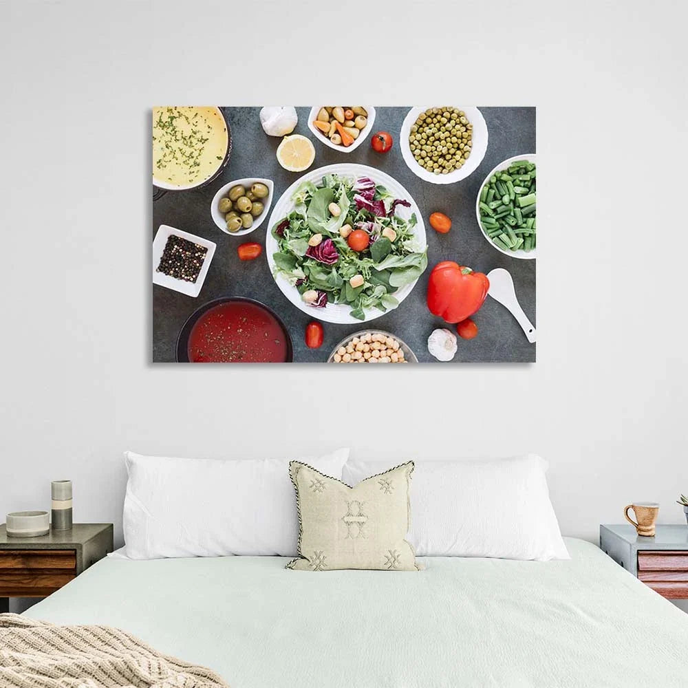 Canvas Wall Art Print For Kitchen Complex Dinner