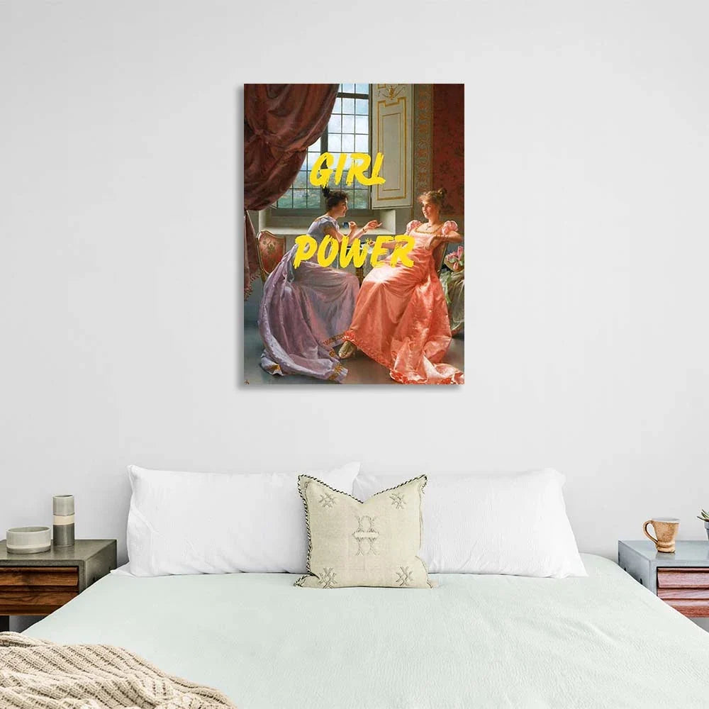 Canvas Wall Art Print Funny letter. Girl power