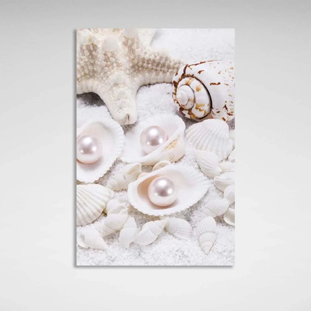 Canvas Wall Art Print Seashore with pearl maidens