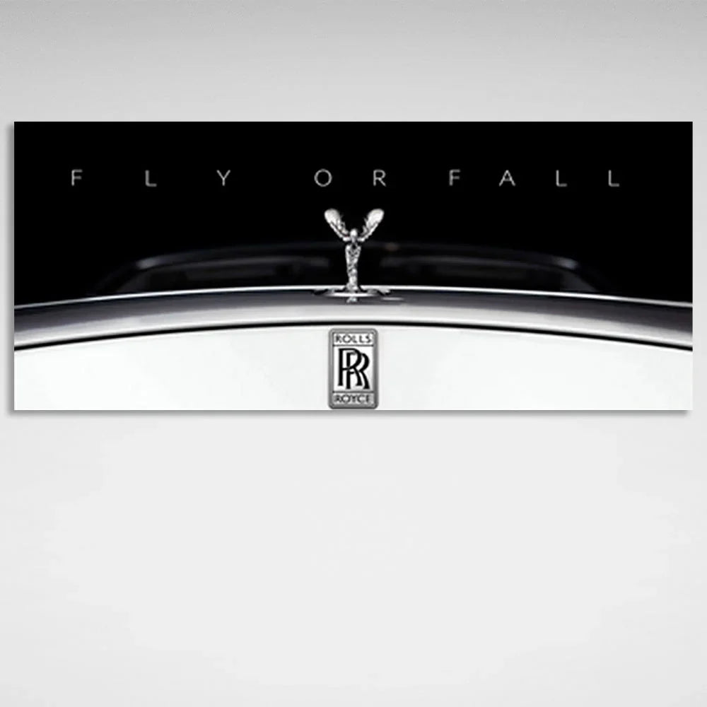 FLY OR FALL Motivational Canvas Wall Art Print
