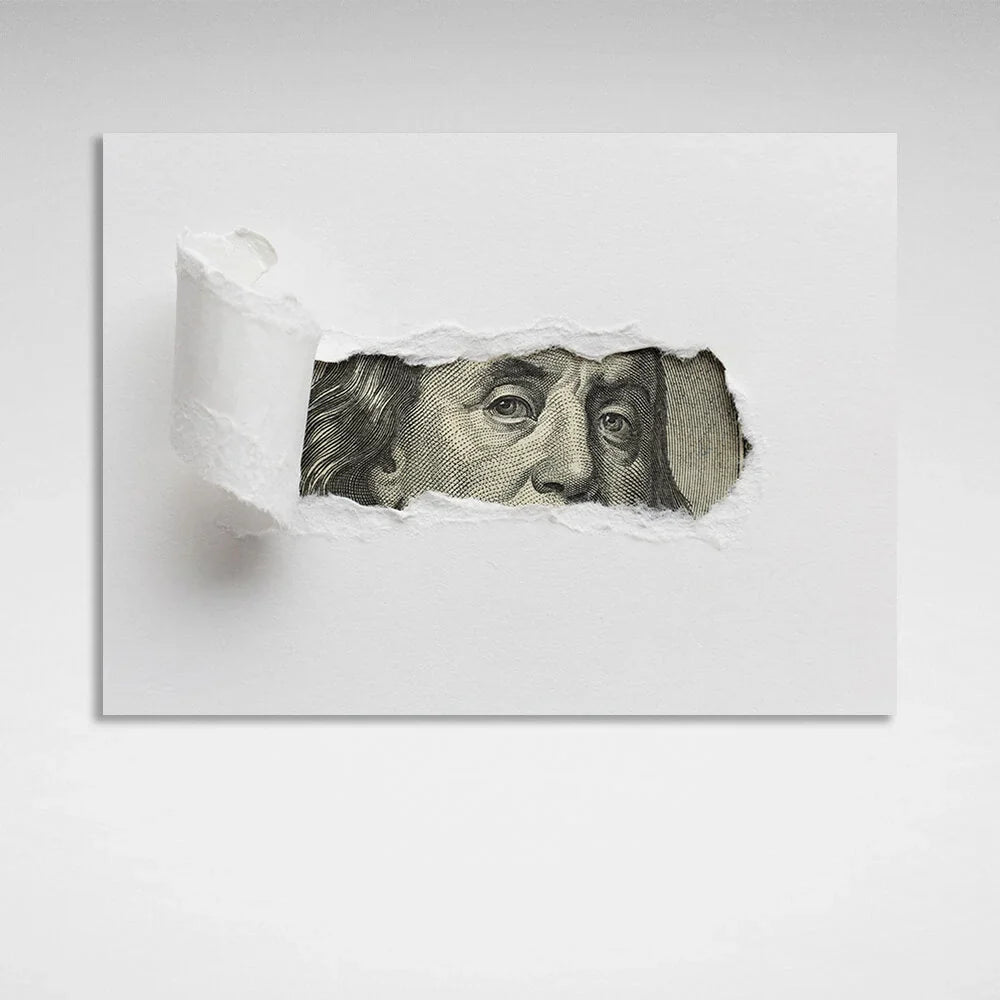Franklin's eyes Inspirational Canvas Wall Art Print