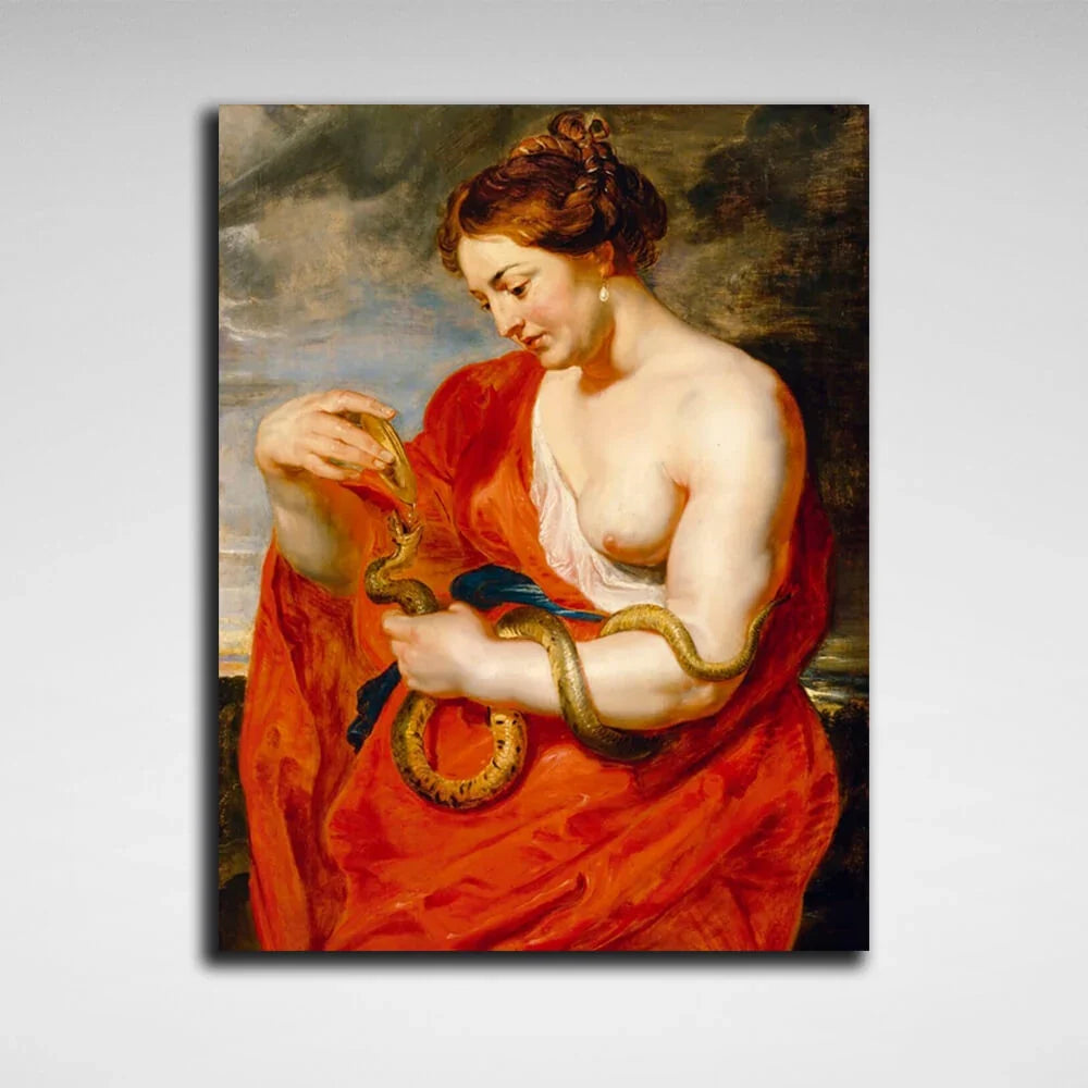 Hygieia is the goddess of health Rubens Reproduction Canvas Wall Art Print