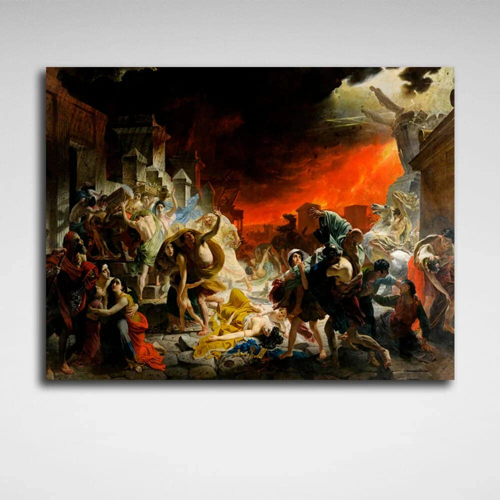 The Last Day of Pompeii Karl Brullov Reproduction Canvas Wall Art Print