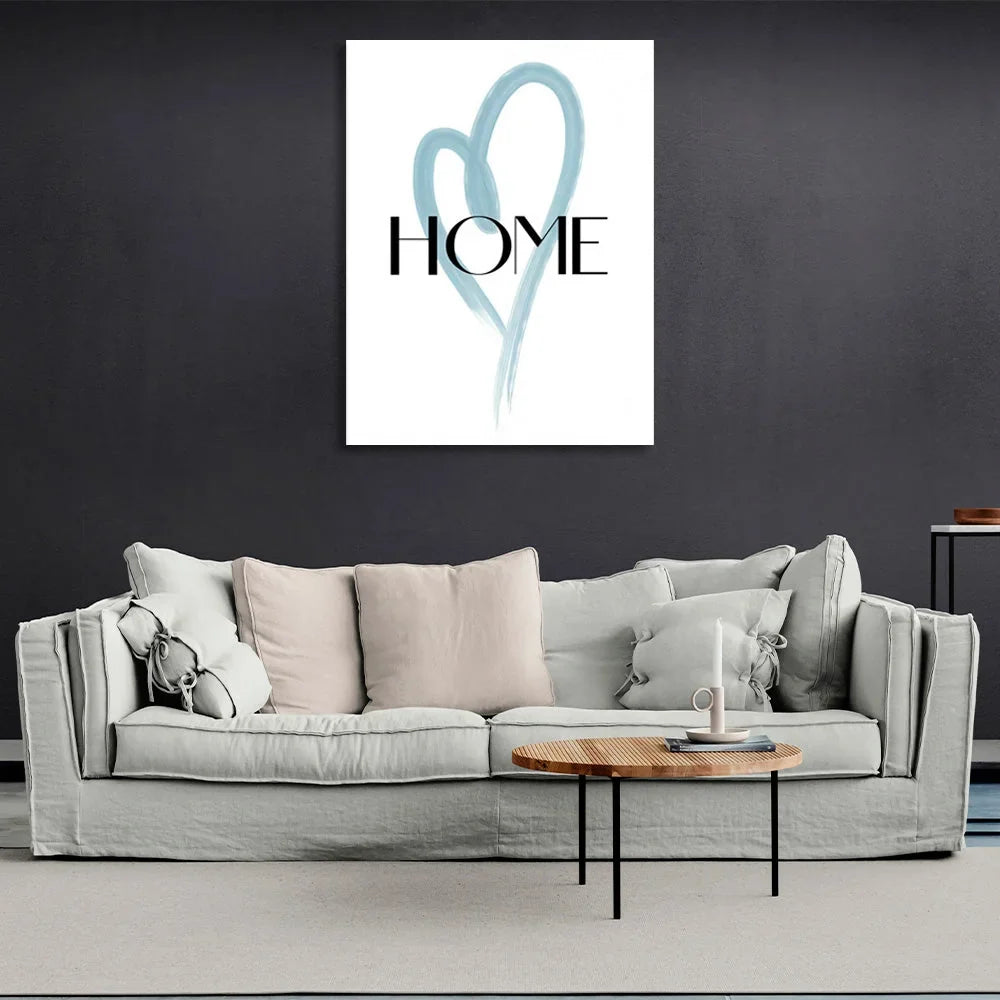 The inscription HOME Canvas Wall Art Print