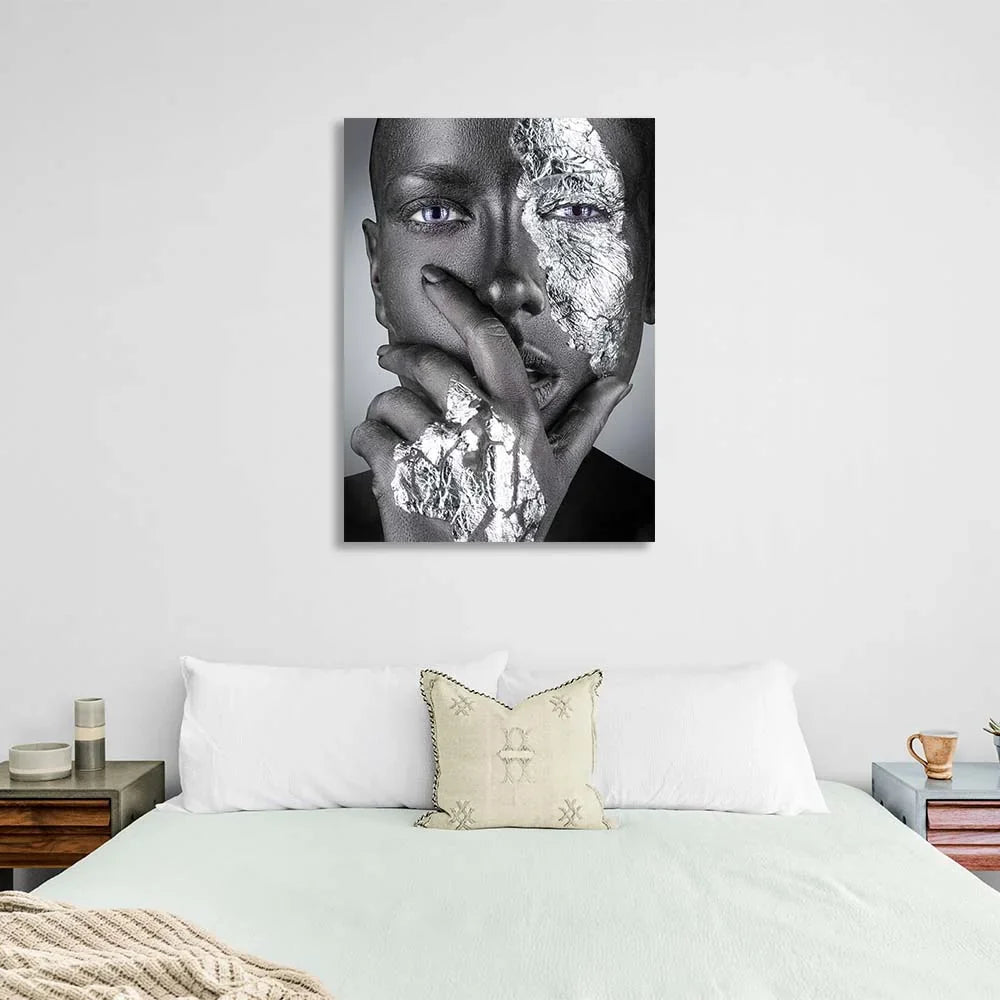 The woman with the blue eyes Canvas Wall Art Print