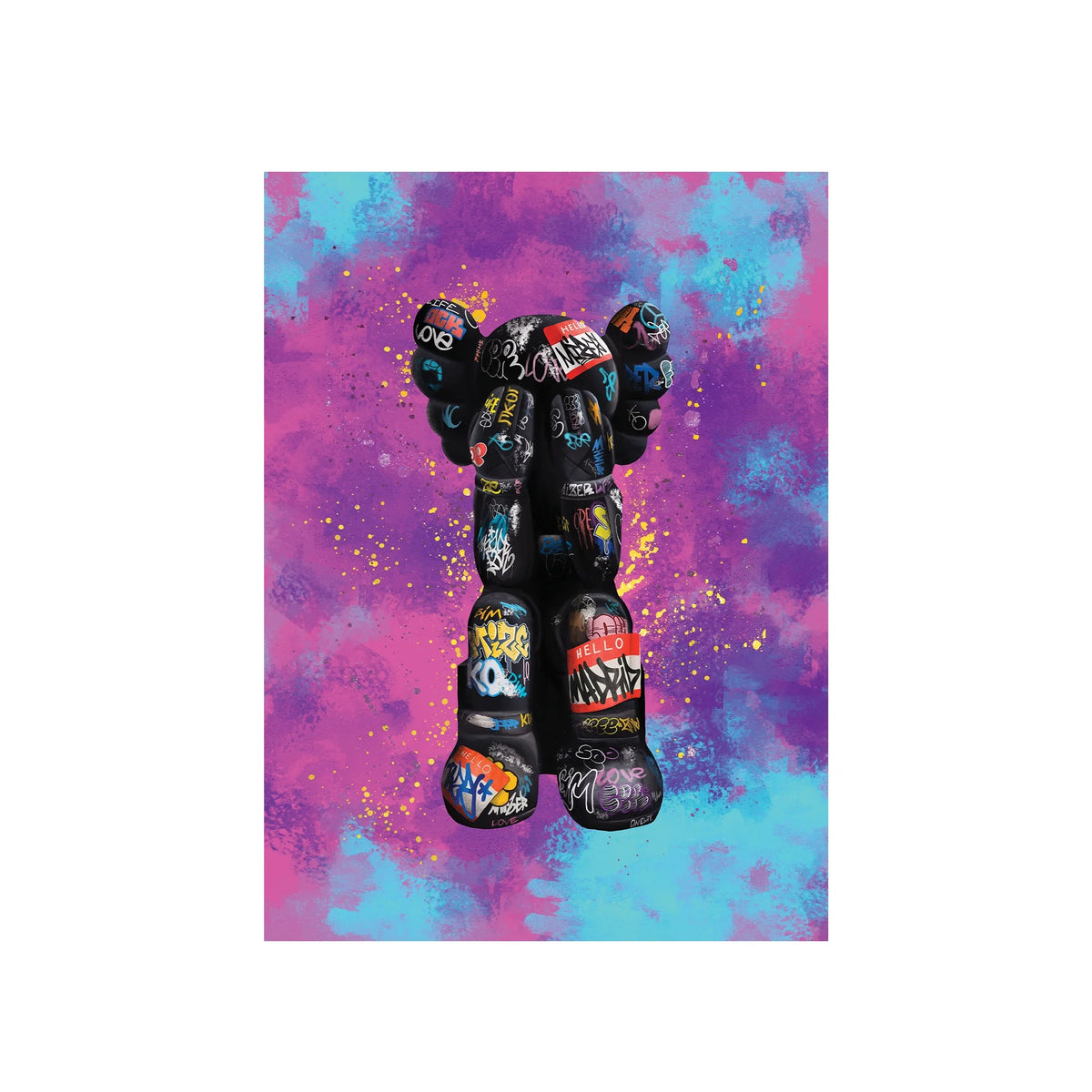 KAWS CANVAS Wall Art Multicolor Version 1