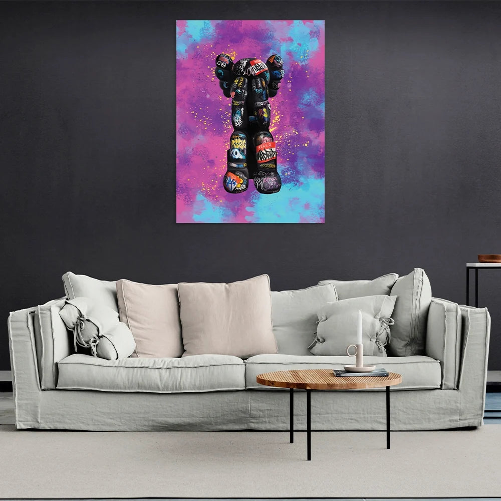 KAWS CANVAS Wall Art Multicolor Version 1
