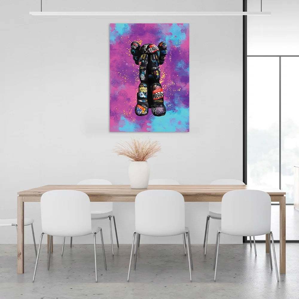 KAWS CANVAS Wall Art Multicolor Version 1