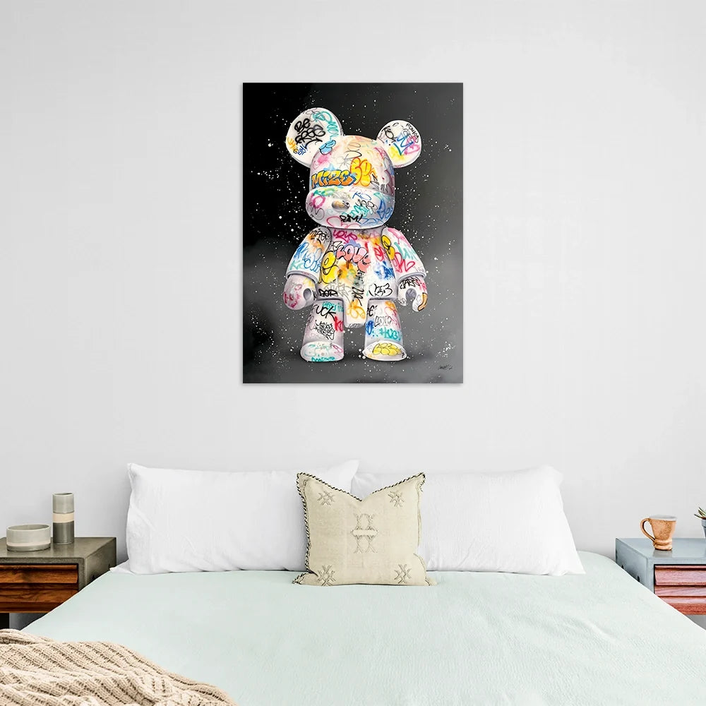 Kaws Сanvas Graffiti Bear Wall Art