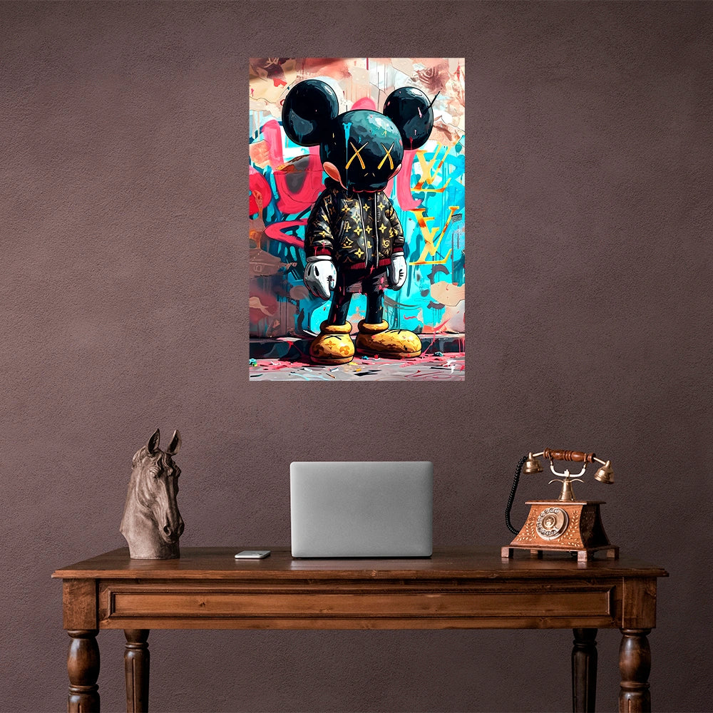 Kaws Urban Chic Canvas Wall Art - Bold Street Style Print for Contemporary Spaces