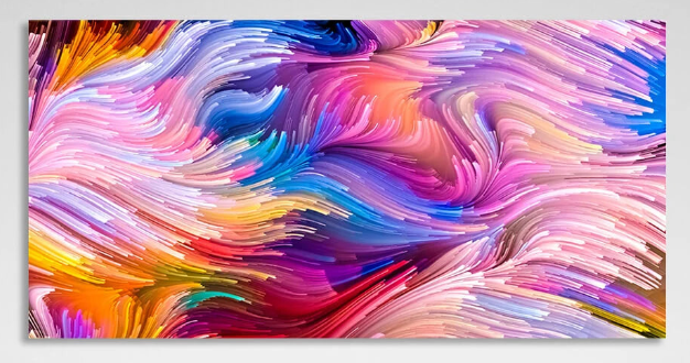 Colorful Abstraction Canvas Wall Art Print