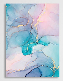 Matte delicate Abstraction Canvas Wall Art Print