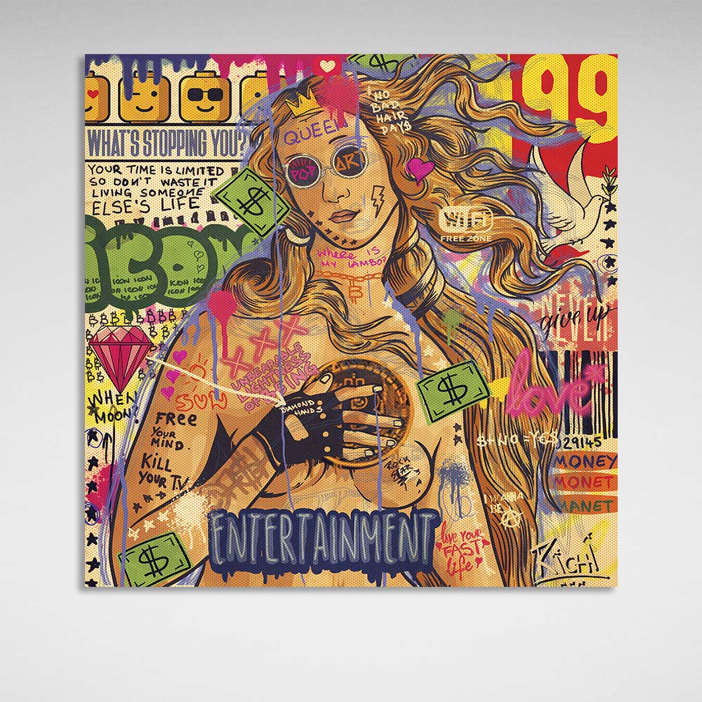 Pop art Venus Canvas Wall Art Print