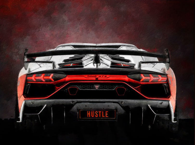LAMBA HUSTLE BACKSIDE Canvas Wall Art