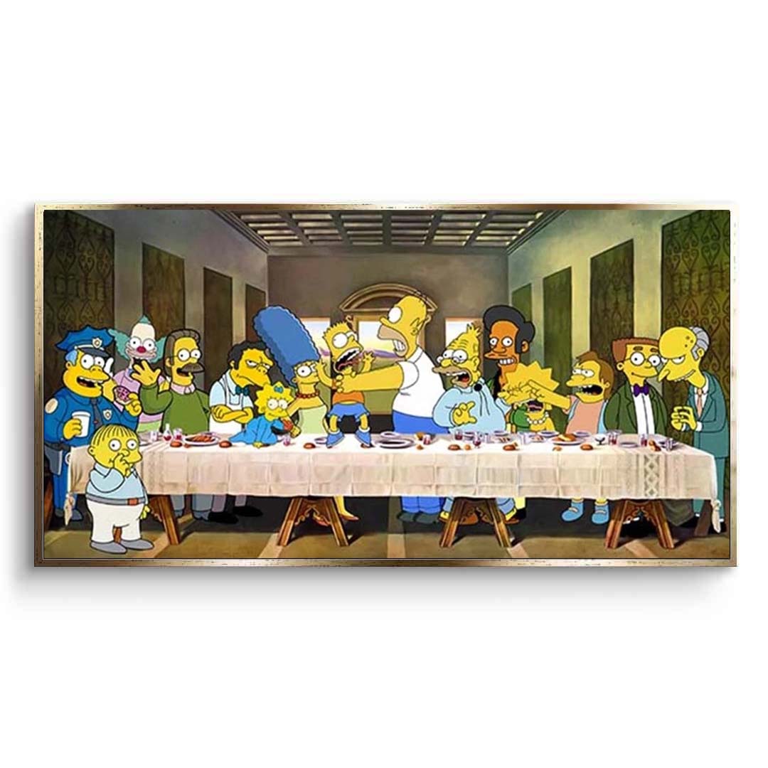 The Simpsons. Last Supper Canvas Wall Art Print