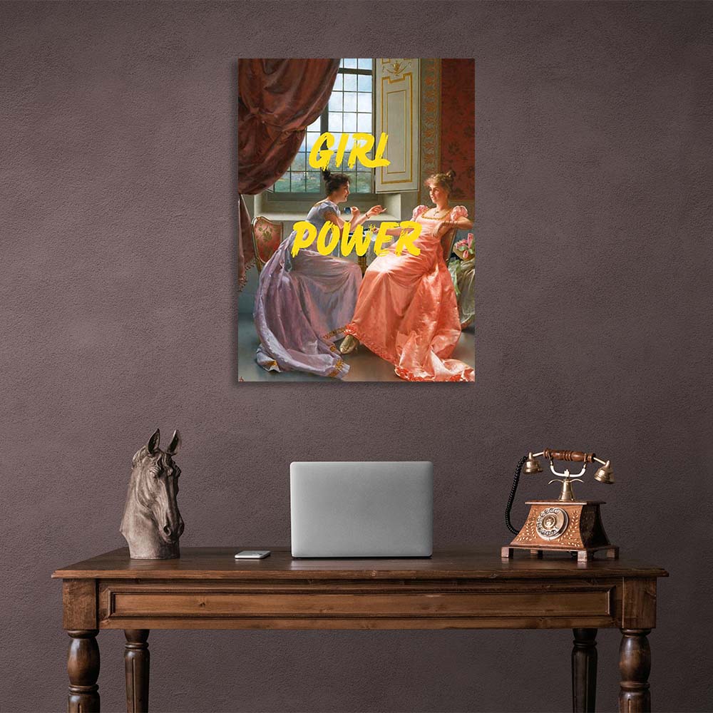 Canvas Wall Art Print Funny letter. Girl power