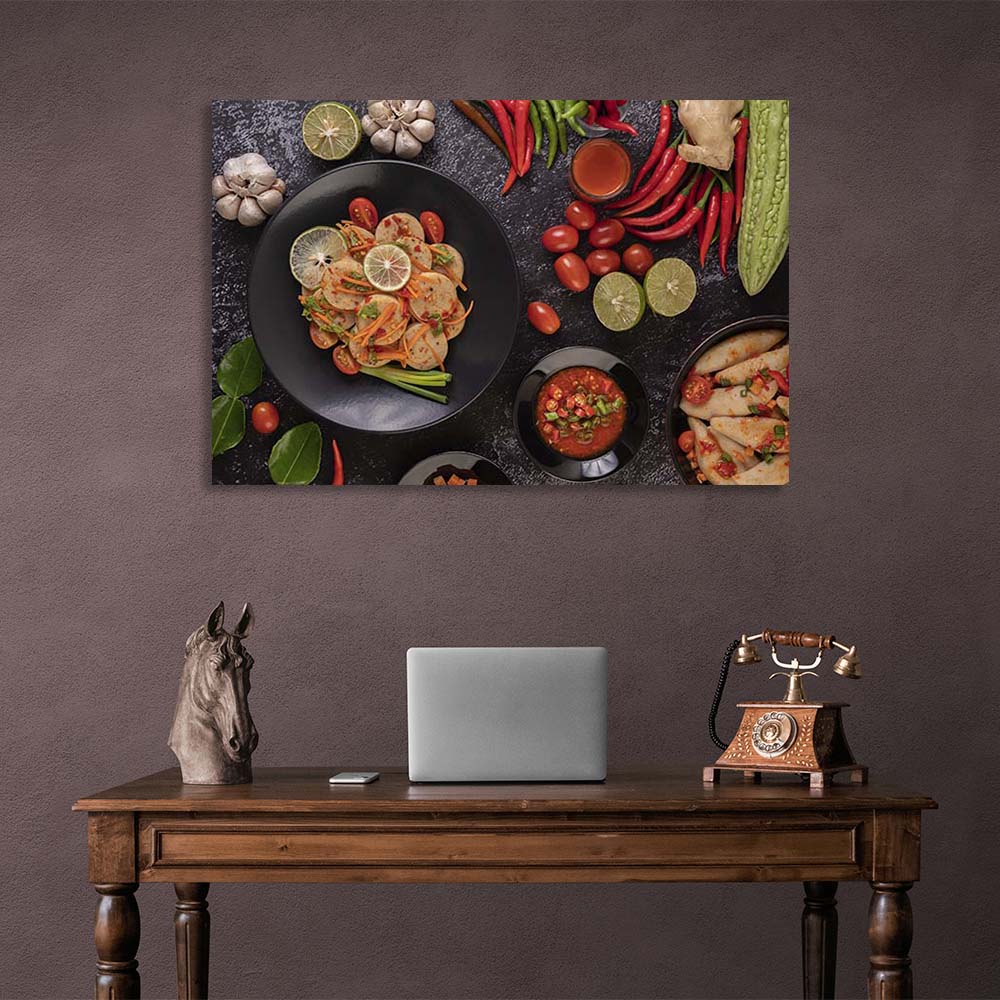 Canvas Wall Art Print For Kitchen  Pork in Vietnamese tradition
