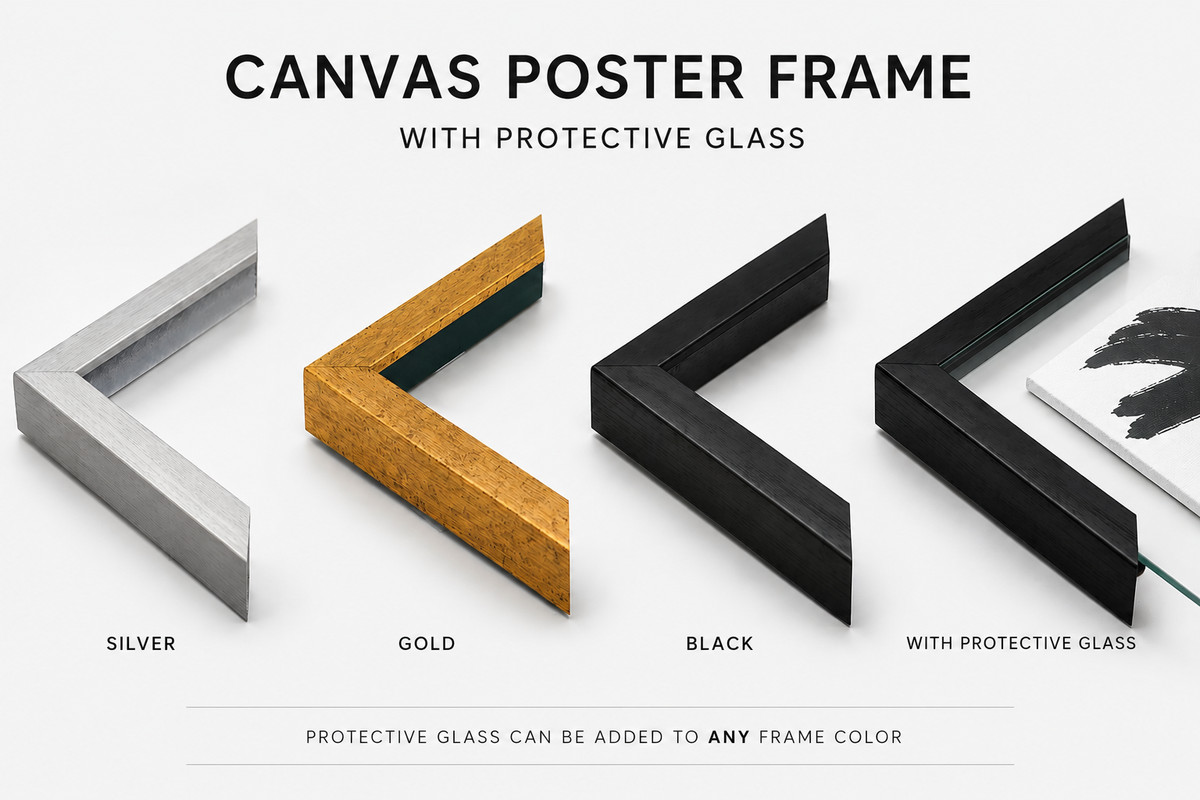 Paint strokes in light colors Abstraction Canvas Wall Art Print