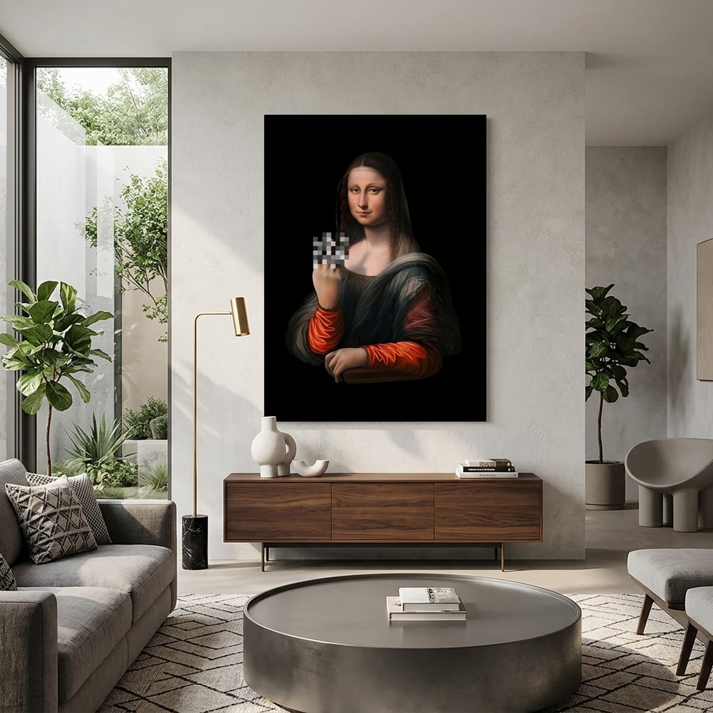 Canvas Wall Art Print Mona Lisa shows
