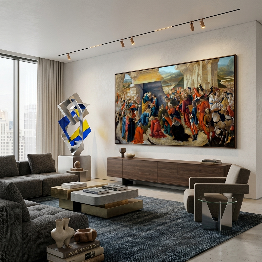 Botticelli's Adoration of the Magi Reproduction Canvas Wall Art Print