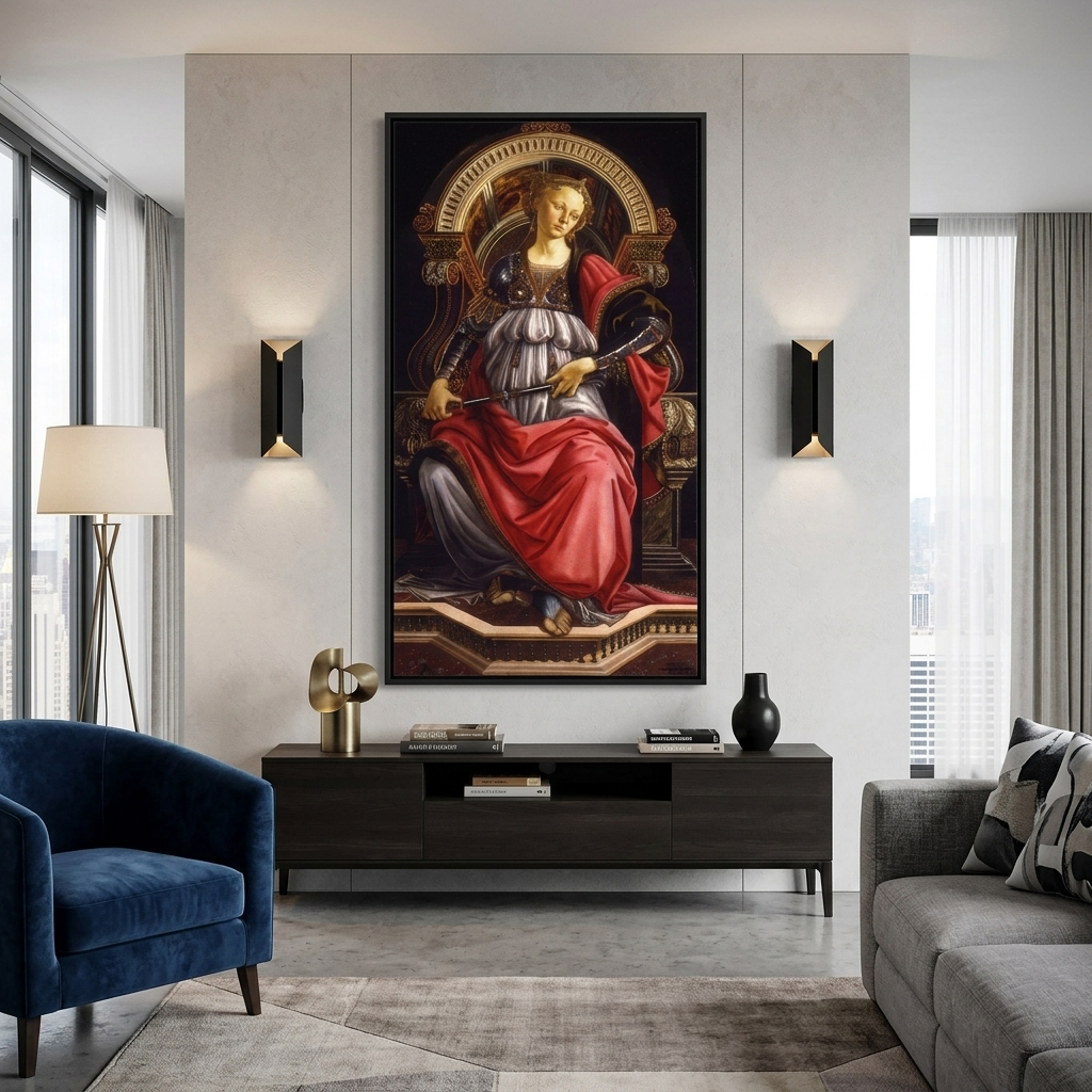 Sandro Botticelli's Allegory of Strength Reproduction Canvas Wall Art Print
