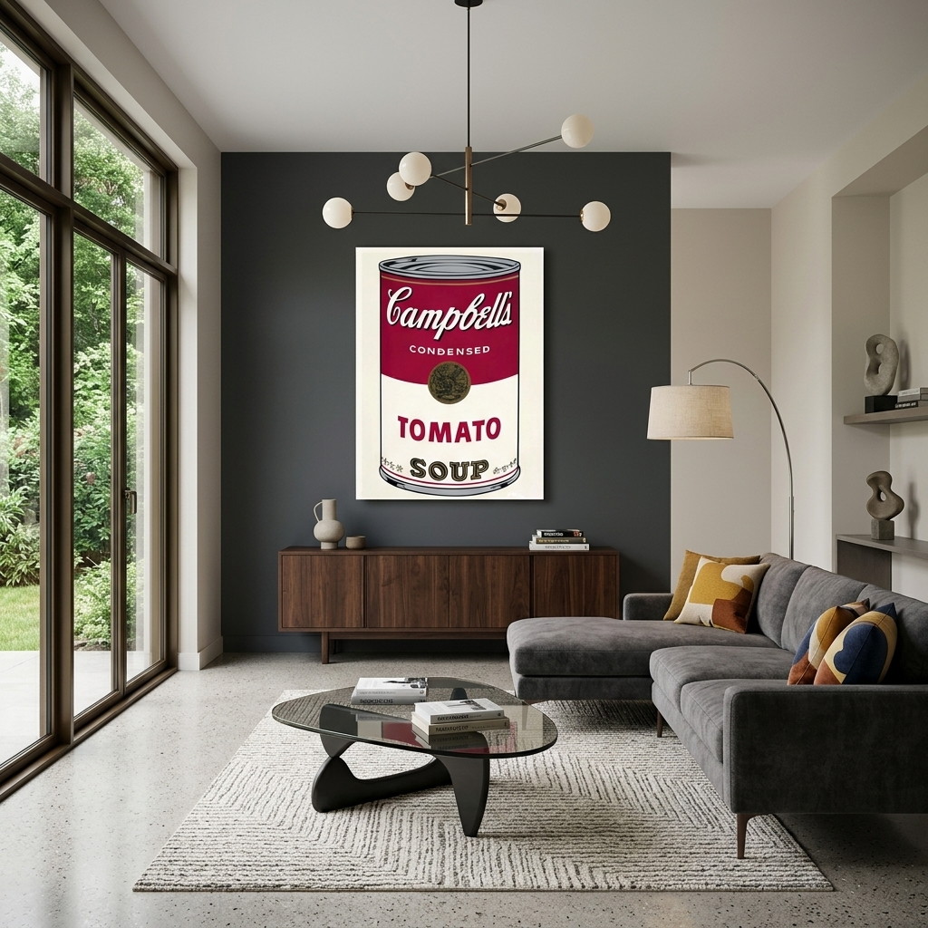 A can of tomato soup Reproduction Canvas Wall Art Print