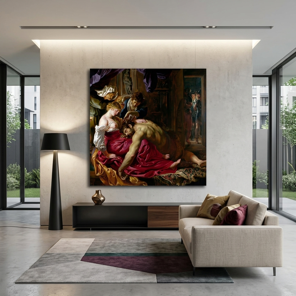 Samson and Dalila  Canvas Wall Art Print