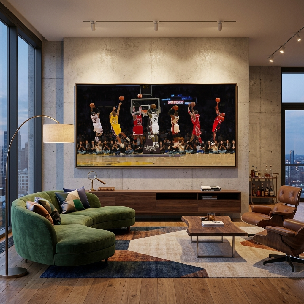 “Basketball Legends in Action NBA – Dynamic Sports Canvas Wall Art