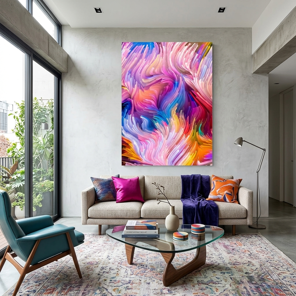 The colorful Abstraction Canvas Wall Art Print