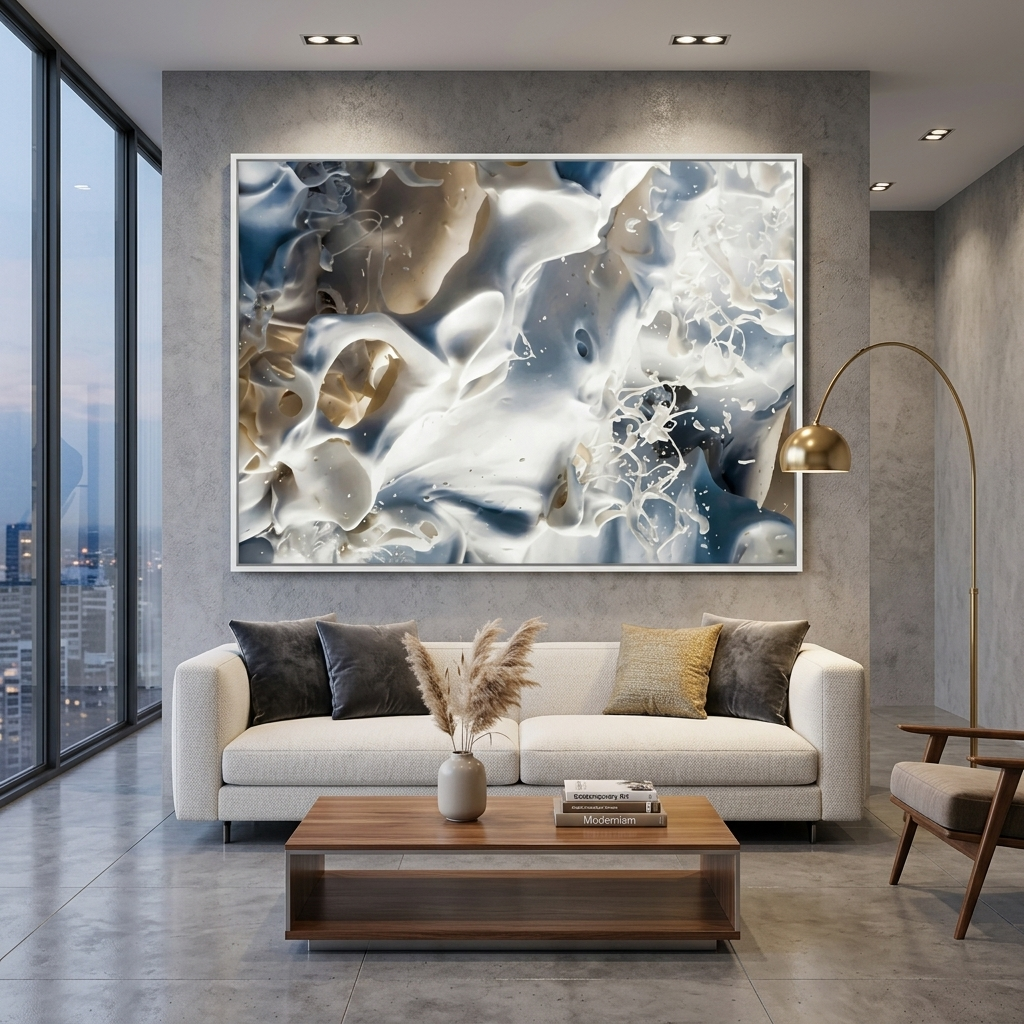 Delicate shades of abstract Abstraction Canvas Wall Art Print