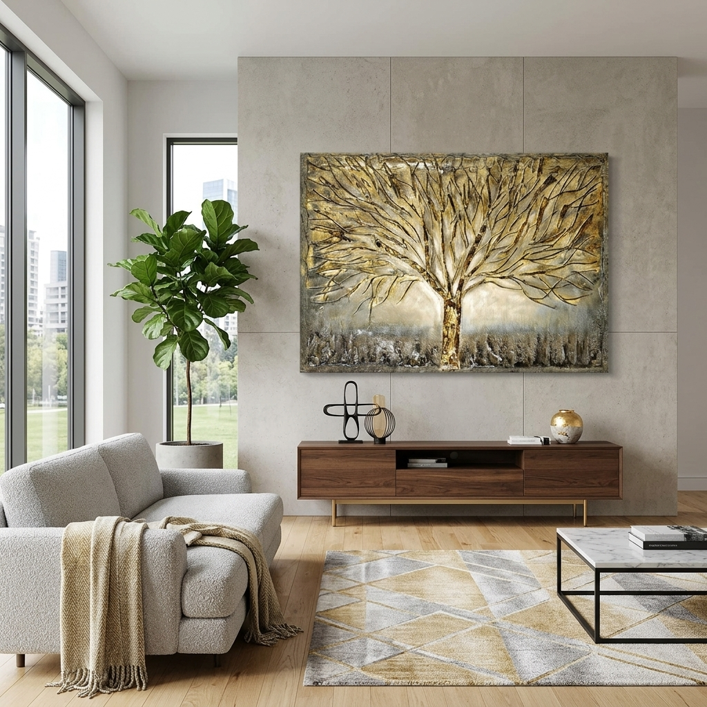 Reproduction of the golden tree Canvas Wall Art Print