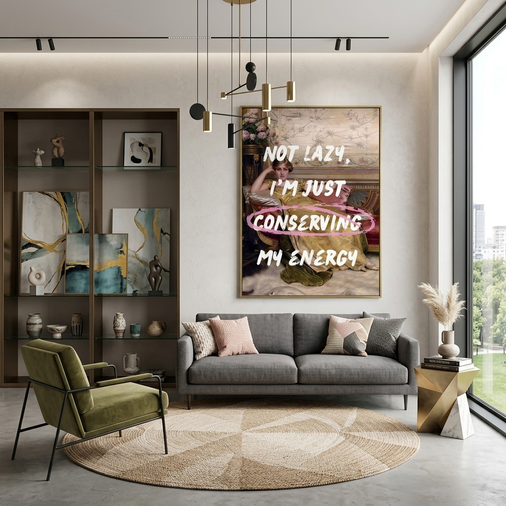 Canvas Wall Art Print I'm just conserving my energy