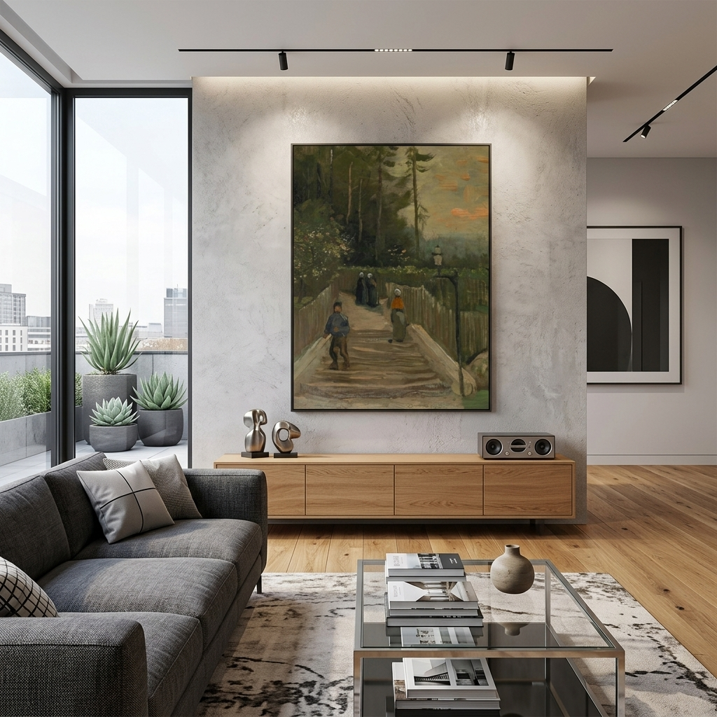 Rise in Montmartre Paris Vincent van Gogh Reproduction Canvas Wall Art Print