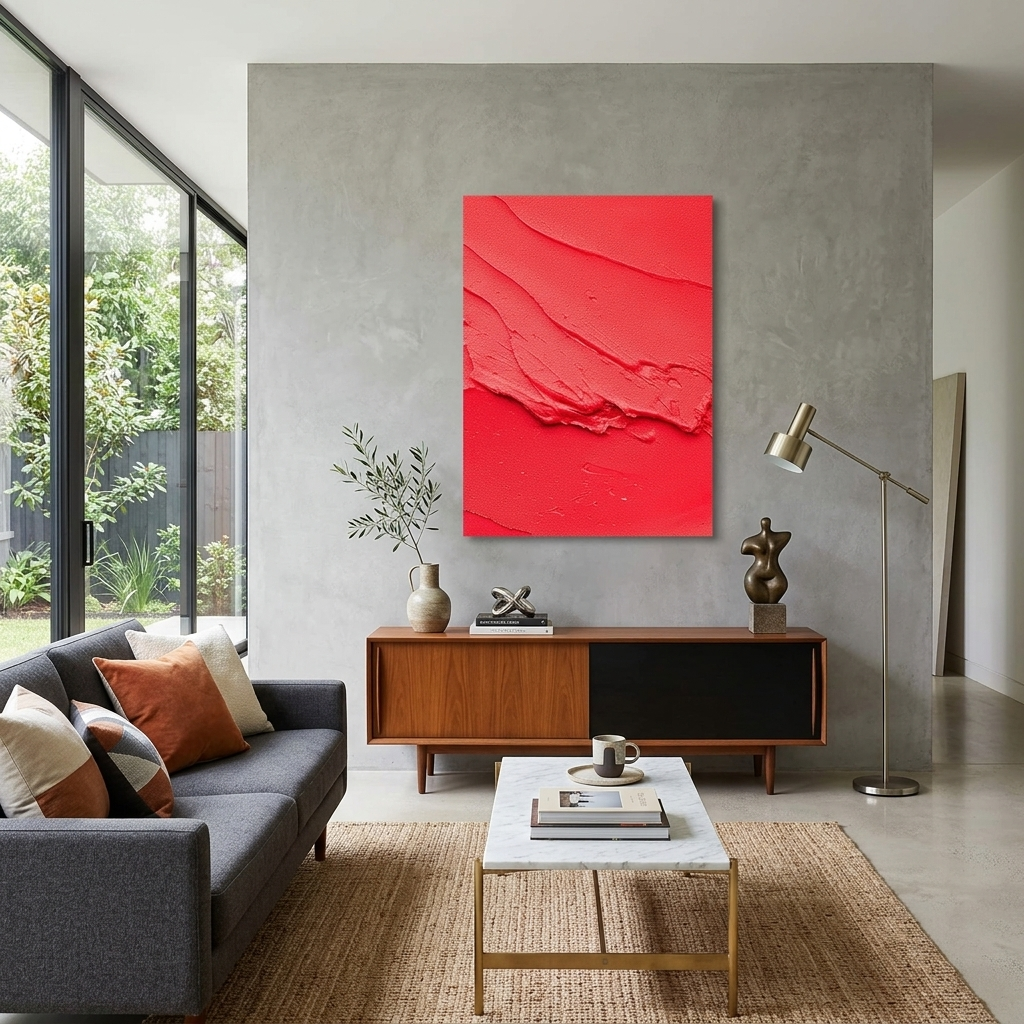 Red paint  Canvas Wall Art Print