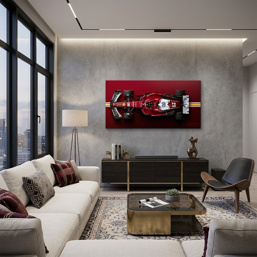 FERRARI F1 BACKSIDE Canvas Wall Art