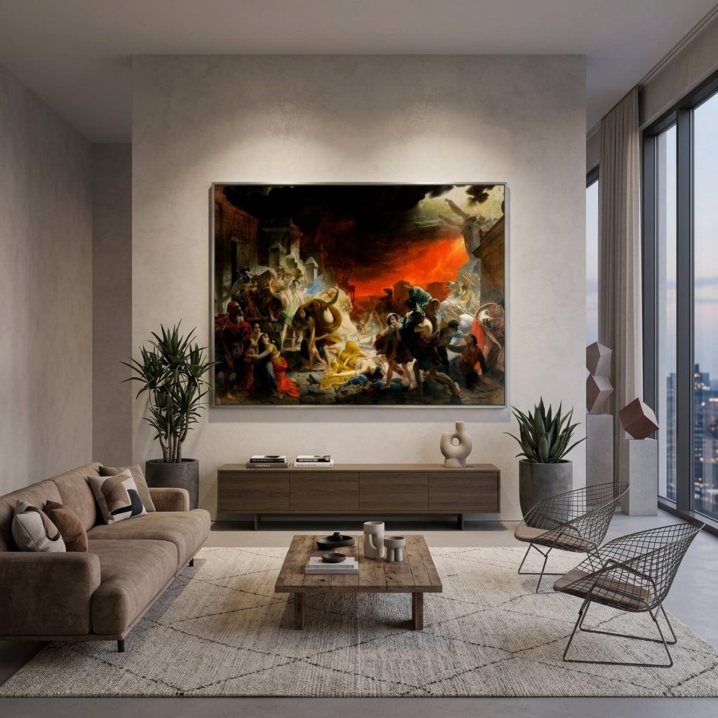 The Last Day of Pompeii Karl Brullov Reproduction Canvas Wall Art Print