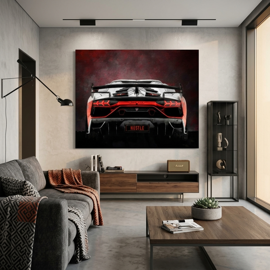 LAMBA HUSTLE BACKSIDE Canvas Wall Art