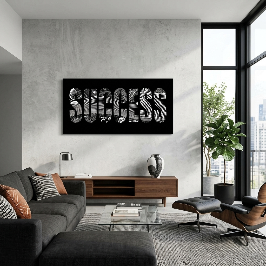 For Motivation Success Motivational Canvas Wall Art Print