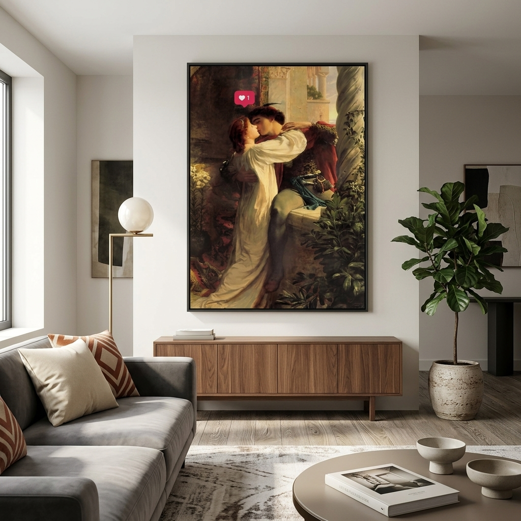 Canvas Wall Art Print Romeo and Juliet with laik