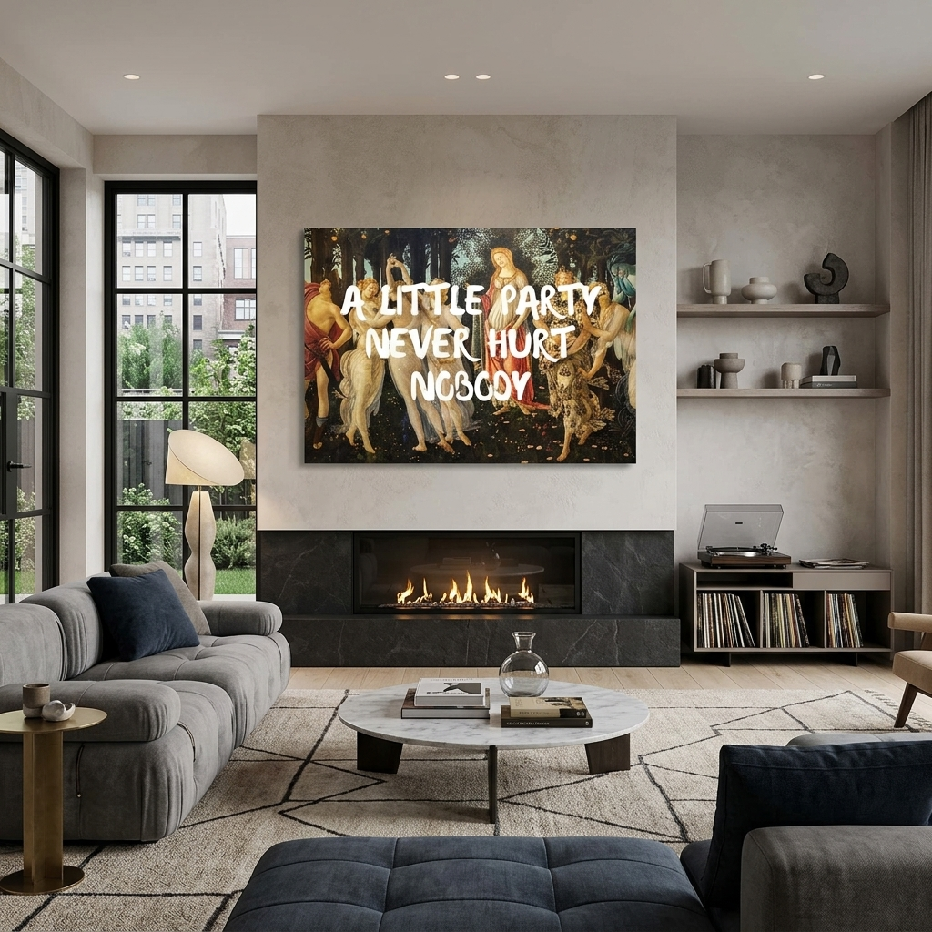 Canvas Wall Art Print A Little Party never hurt for nobody