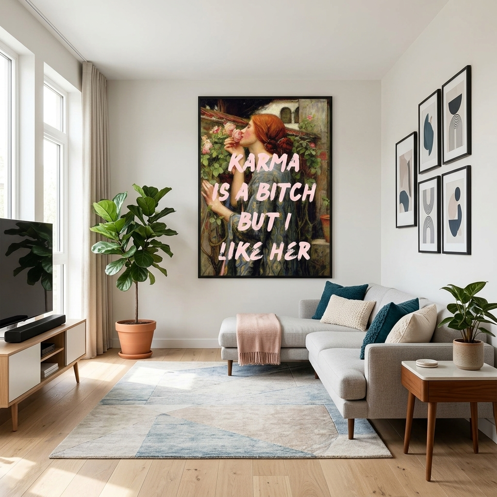 Canvas Wall Art Print Soul of a Rose. Karma is a bitch, but I like her