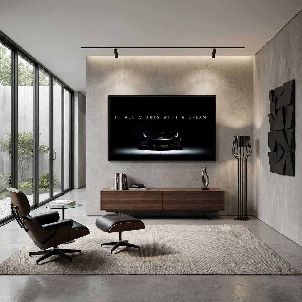 IT ALL STARTS WITH A DREAM CHEVROLET CORVET  Canvas Wall Art