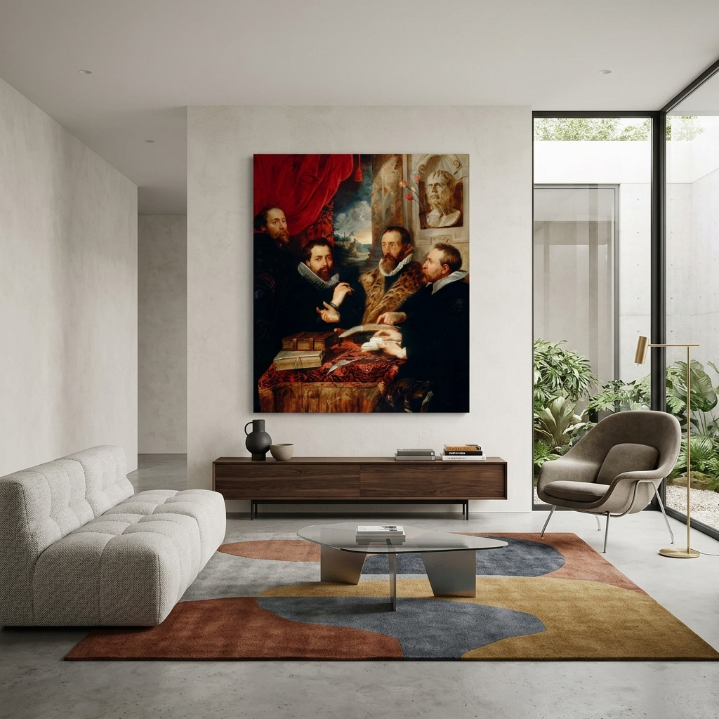The Four Philosophers Rubens Reproduction Canvas Wall Art Print