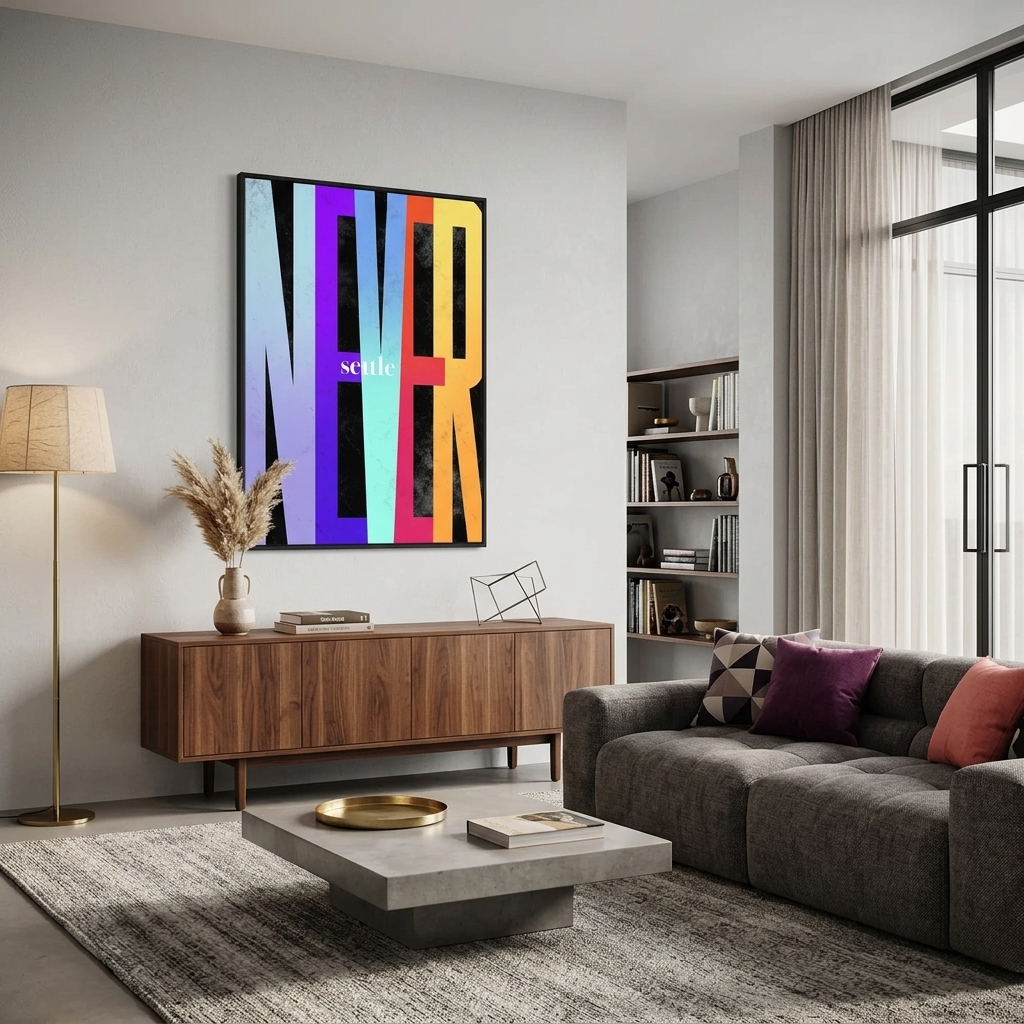 To motivate Never settle Motivational Canvas Wall Art Print