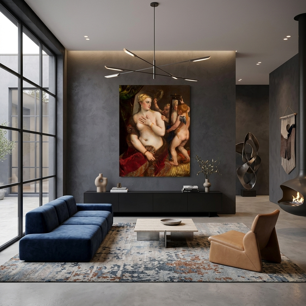 Venus and Titian  Canvas Wall Art Print